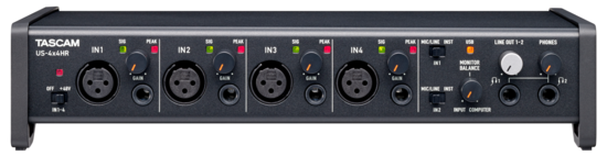 Interface audio USB, 4 entrées 4 sorties Tascam