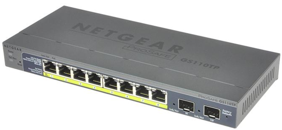 Switch réseau 10 ports avec port fibre SFP, LAG pris en charge