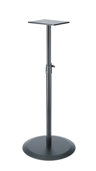 Pied de sol noir+grande base ronde 26740-022-55 K&M pour enceintes 