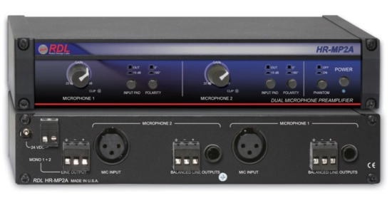 Double préamplificateur microphone - RDL HR-MP2A