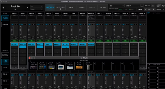 SuperRack Performer Mac ou PC 128 canaux VST3 Natif
