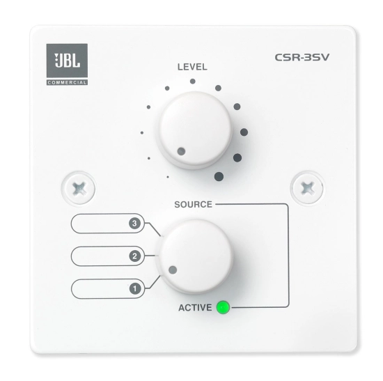 NS CSR-3SV-WHT-EU - Contrôleur mural de volume + 3 sources pour CS 