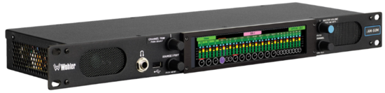 Moniteur audio 1U, 1 écran tactile 7", mélangeur 32ch, Wohler