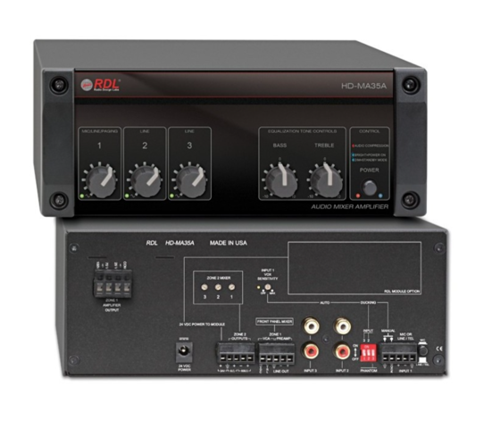 Amplificateur/Mélangeur 35 W - RDL HD-MA35AX