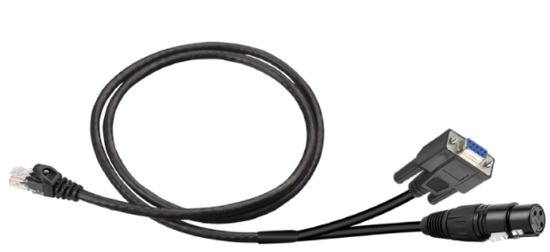 Adapt. RJ45 vers XLR3F entrée mic & Sub-D9 (2GPI, 1GPO) 3m AxelTech