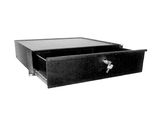Tiroir coulissant 2U pour rack 19 pouces avec serrure