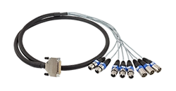 Câble analogique & AES, 4m 5 XRL-F + 3 XLR-M pour TM3 RTW