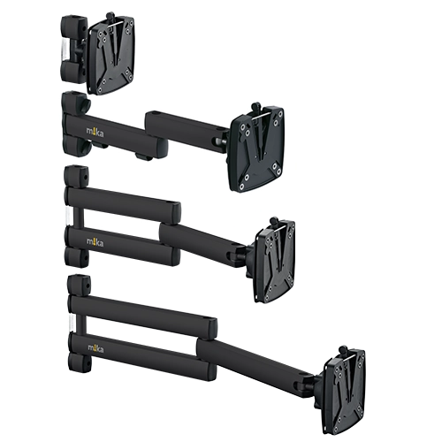 Bras support d écran noir plat FlexM (fixe) Yellowtec