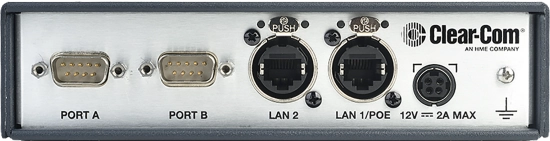 Interface audio sur IP 2 canaux 4 Fils  avec GPIO - ClearCom LQ-4WG2