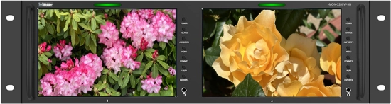 Moniteur video 2 écrans LCD 8", entrée 3G/SD/HD SDI, 3U Wohler