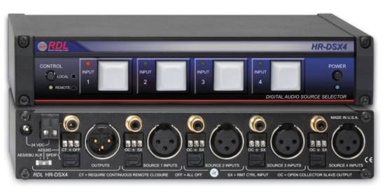 Sélecteur audio numérique - RDL HR-DSX4