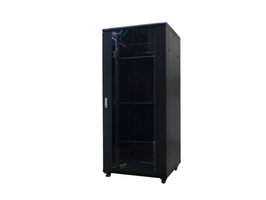Baie d'installation, 19 pouces /42U, porte, roulettes, prof. 800mm