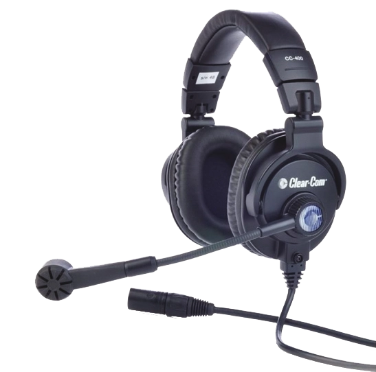 Combiné micro/casque 2 oreillettes - Clear-Com CC-400-X4