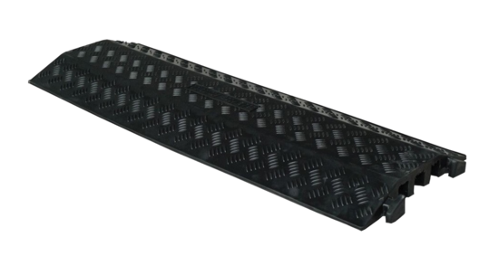 Passage de câble clipsable 1 m. - protection 10 t. -3 canaux, noire