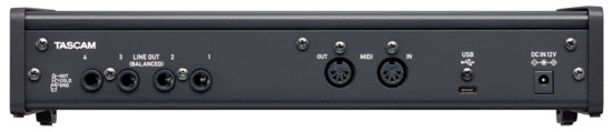 Interface audio USB, 4 entrées 4 sorties Tascam