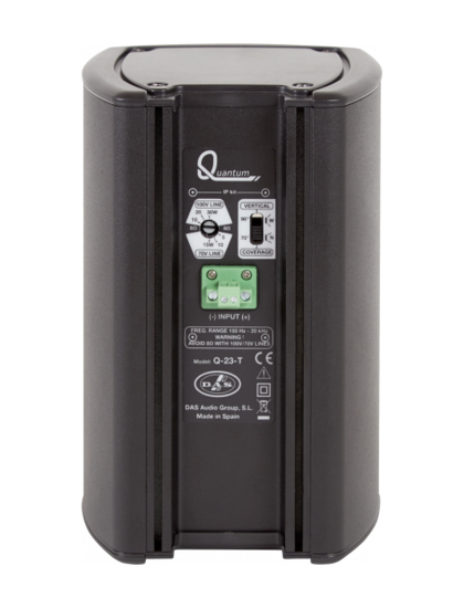 Enceinte passive, 2x3P - 80W/8Ohms ou 30W/100V. Noire. DA-Q-23-T