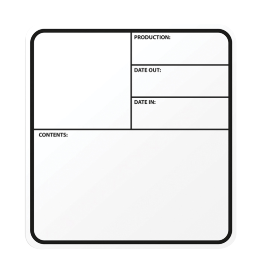 Etiquette autocollante vierge pour marquage flight-case 160 x150 mm