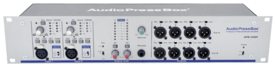 Boitier de presse actif rackable 2xIn/ 8xOut XLR/ 4xLink, APB