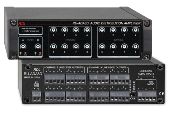 Amplificateur de distribution audio - RDL RU-ADA8D