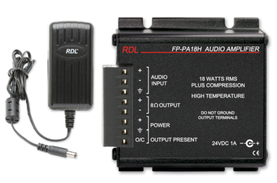 Amplificateur Audio Mono 18 W - RDL FP-PA18HX