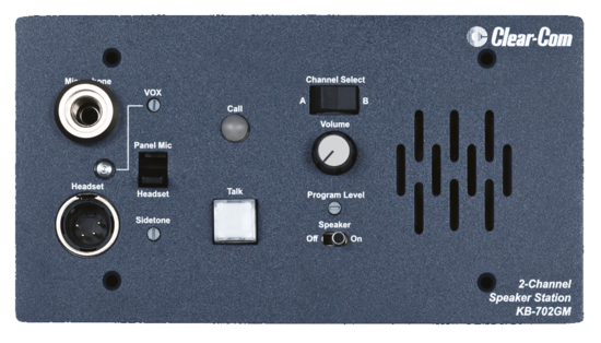 Poste haut-parleur intérieur avec embase jack - Clear-Com KB-702GM