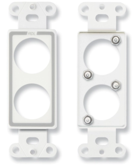 Plaque double blanche pour deux embases - RDL D-D2