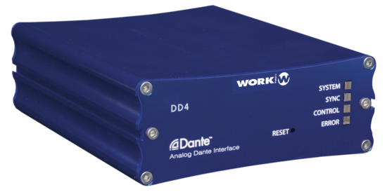 Interfaces audio PoE Dante 4 in - 4 out- WORK DD4