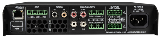 Amplificateur DSP, WiFi, WEB Serveur, 4x125W/4 Ohms / 2x250W/100V