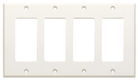 Couvercle enjoliveur quadruple poste blanc - RDL CP-4