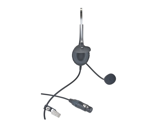 Combine micro/casque 1 oreille, Switch micro On/Off, XLR4F Clearcom