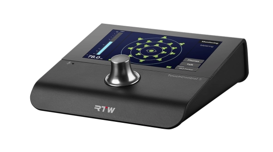 Moniteur 4ch., Dante, AoIP, controle de volume RTW 