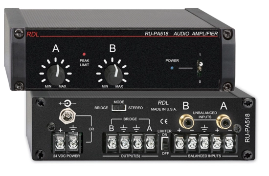 Amplificateur Audio Mono/stereo - RDL RU-PA518