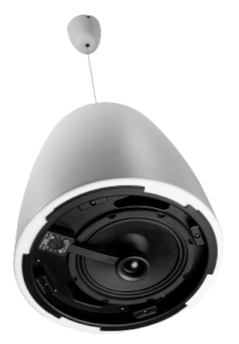 Paire de plaf 2 voies avec capot HP 20cm, 125W/8OHMS, 60W/100V, blanc