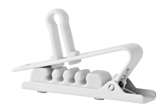 Pince crocodile blanche pour micro lavalier (Pack 5 pcs)