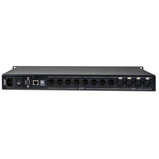 Processeur numérique, 4 in - 8 out analogiques sur XLR, Ethernet