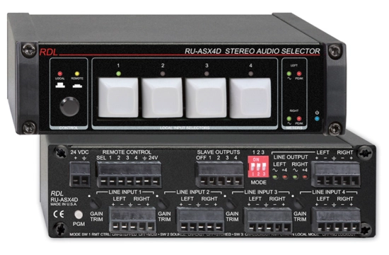 Sélecteur audio stereo - RDL RU-ASX4D