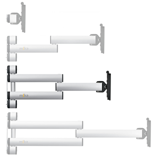 Bras support écran aluminium 50,5 cm Yellowtec