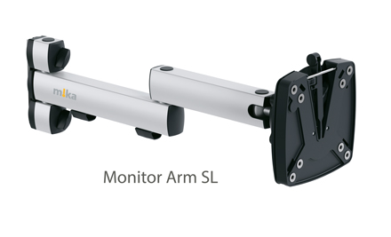 Bras support d écran dépliant alu simple long. 45 cm Yellowtec