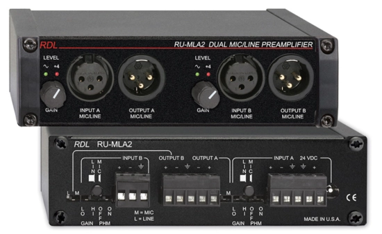 Préamplificateur double Micro/Ligne - RDL RU-MLA2