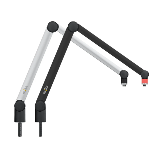 Bras support micro Mika Alu (78,7 cm) OnAir+Fiche XLR3 & XLR5 Yellowt