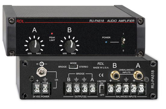 Amplificateur Audio Mono/stereo - RDL RU-PA518