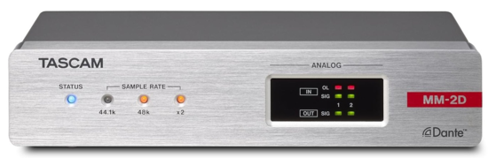 Convertisseur analogique-Dante-analogique 2 canaux EUROBLOCK
