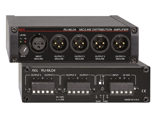 Amplificateur de distribution Micro/Ligne - RDL RU-MLD4
