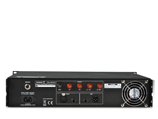 Amplificateur 1x480 W / 4Ohms-8Ohms-70V-100V - WORK PA5000
