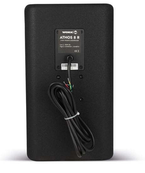 Enceinte passive IP54, LF 8 pouces+HF, 150W/8Ohms-60W/100V, noire