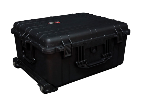 Valise trolley en ABS 625x310x480 mm, équipée de mousse prédécoupée
