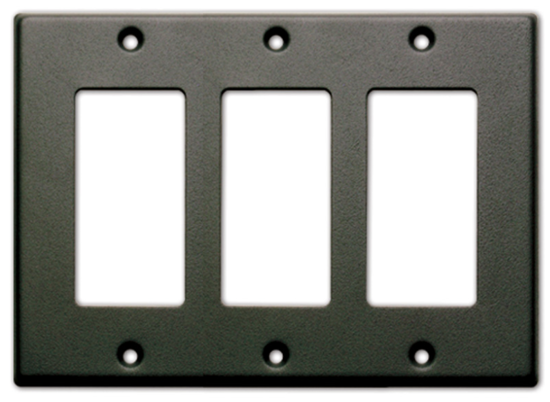 Couvercle enjoliveur triple poste noir - RDL CP-3B