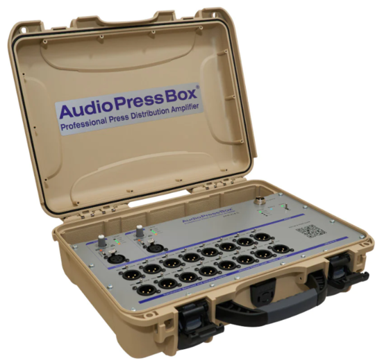 Boitier de presse portable sur batterie 2xIn/16xOut XLR, AudioPress