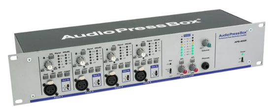 Driver rackable actif 4xIn XLR/2x2 Link, Alim redondée, AudioPress