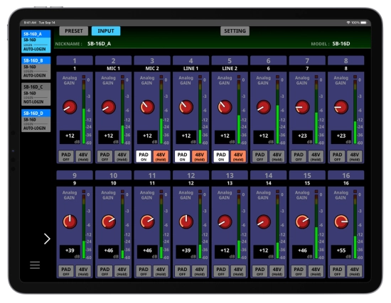 Boîtier de scène Dante avec 16 entrées / 16 sorties Tascam